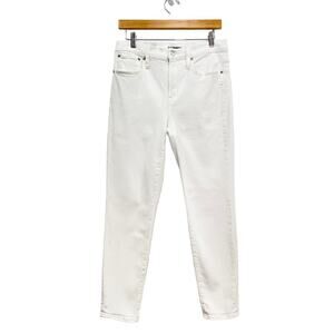 J.Crew 9" toothpick Skinny jean in white wash BQ310 size 30